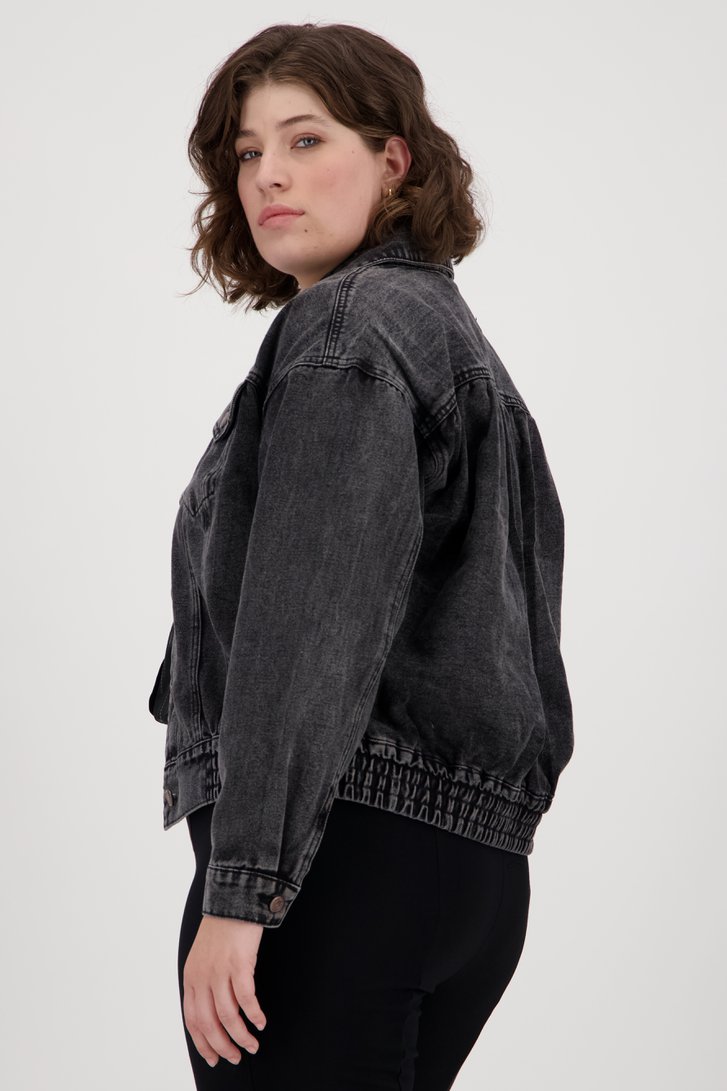 Veste en jean gris foncé	 de Only Carmakoma pour Femmes