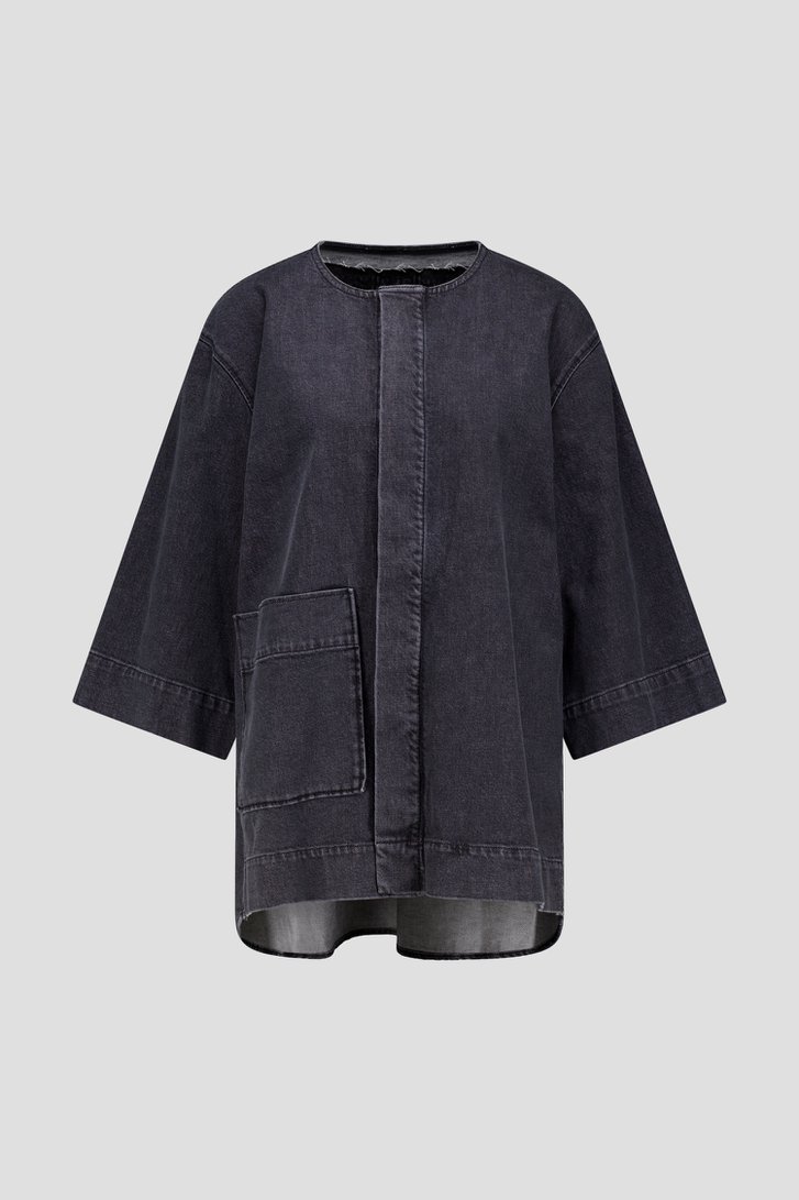 Photo produit 1 de Veste en jean grise effet délavé de Murielle Victorine Scherre pour Femmes