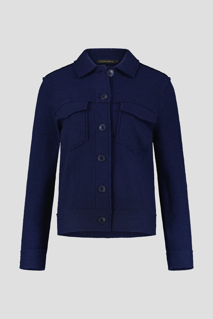 Veste en laine bleu foncé de Claude Arielle pour Femmes