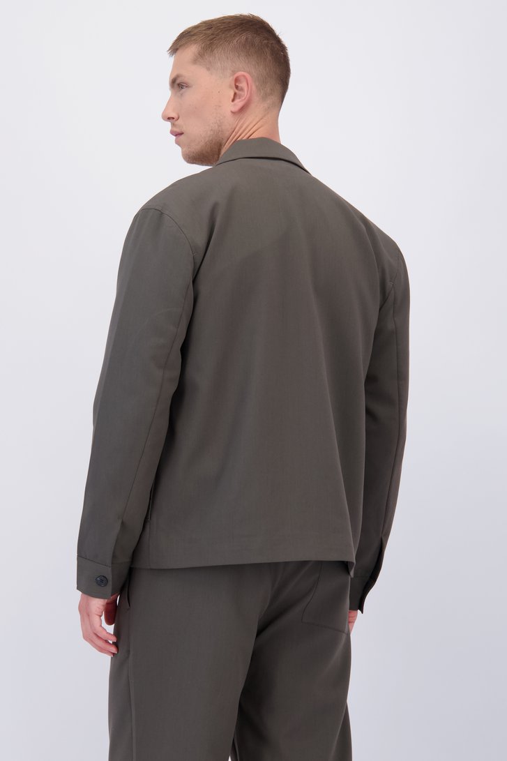 Le dos de Veste gris foncé zippée de Only & Sons pour Hommes