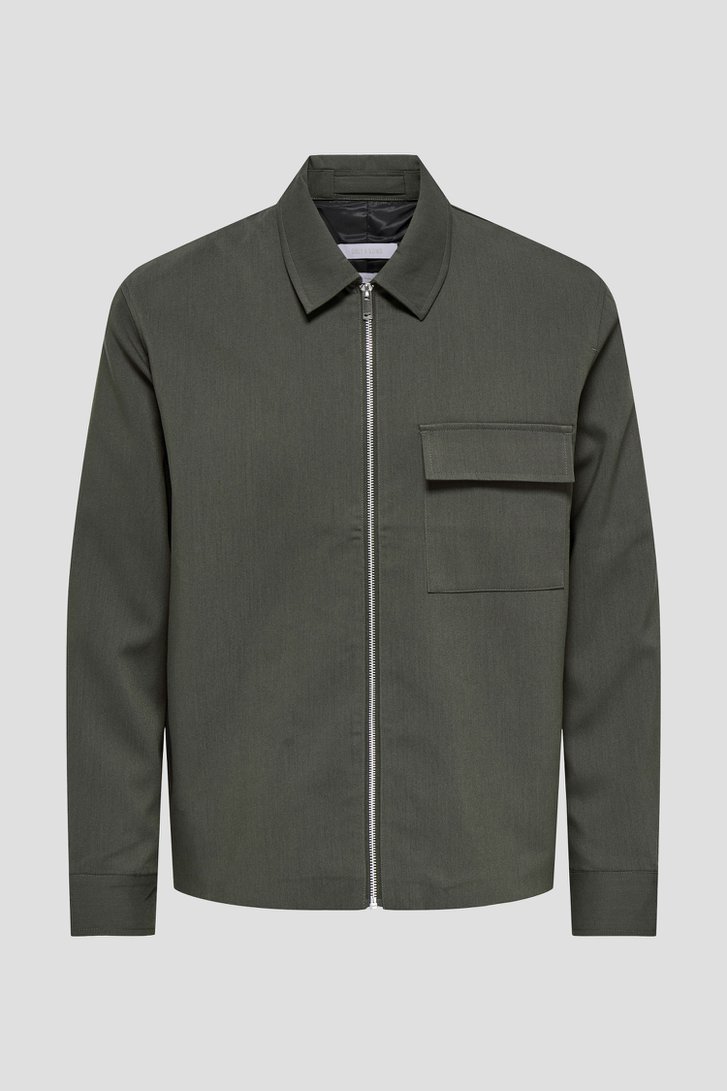 Photo produit 1 de Veste gris foncé zippée de Only & Sons pour Hommes
