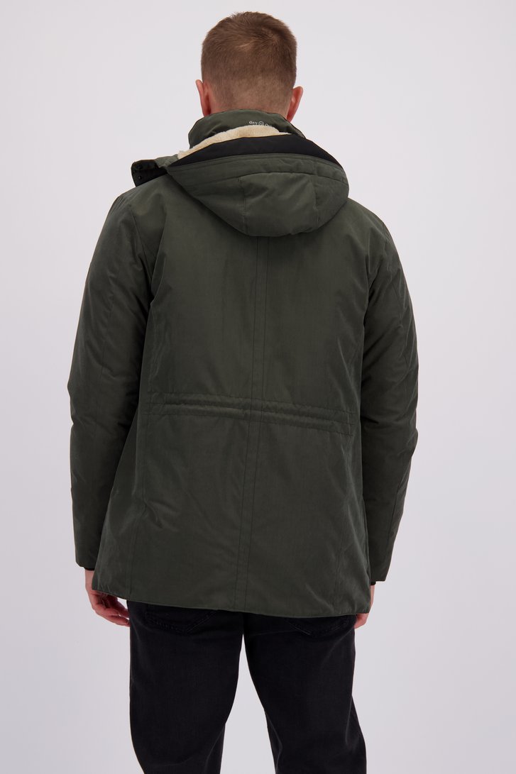 Le dos de Veste kaki avec capuche amovible de Gate One pour Hommes