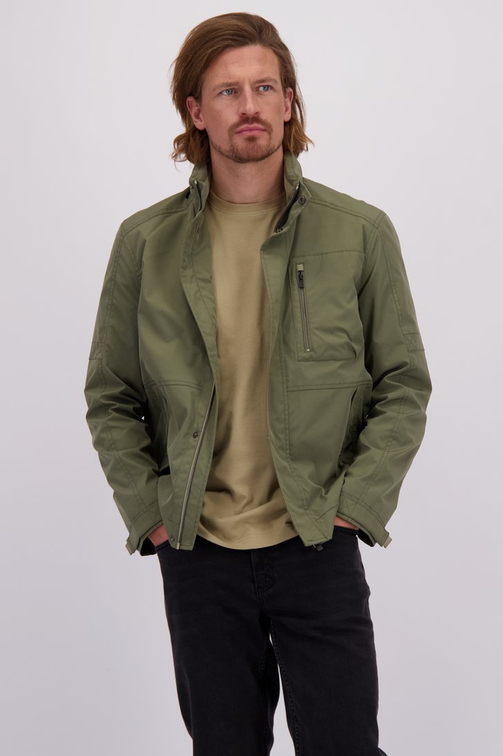 Le devant de Veste kaki avec capuche amovible de Ravøtt pour Hommes