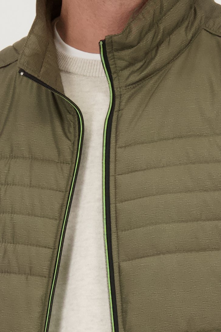 Veste kaki légèrement matelassée de Gate One pour Hommes