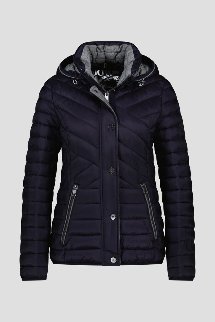 Veste matelassée bleu foncé de Barbara Lebek pour Femmes