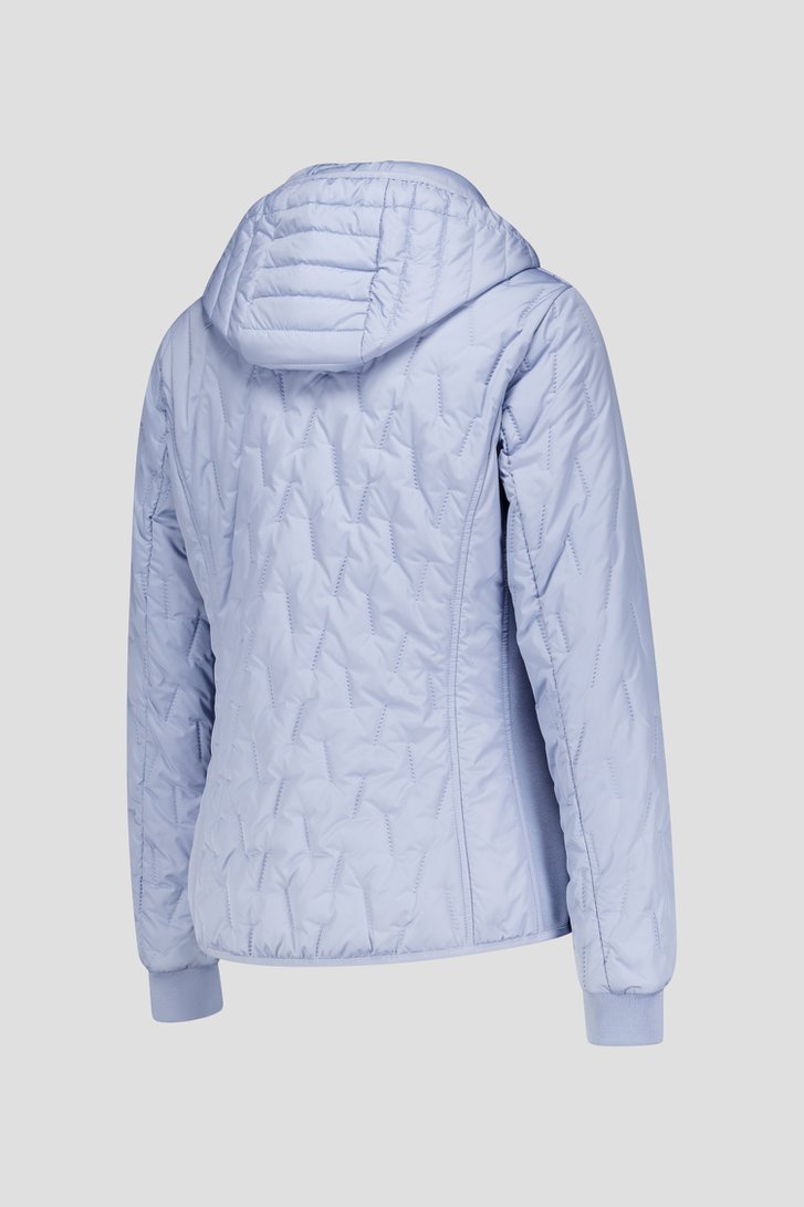 Veste matelassée bleu-gris avec capuche de Barbara Lebek pour Femmes