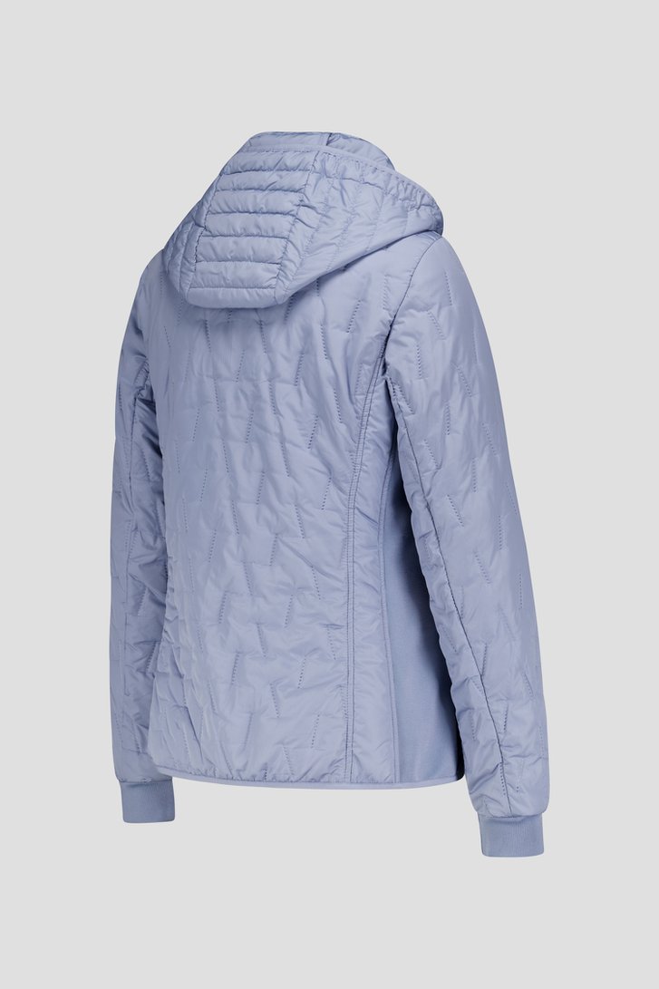 Veste matelassée bleu-gris avec capuche de Barbara Lebek pour Femmes