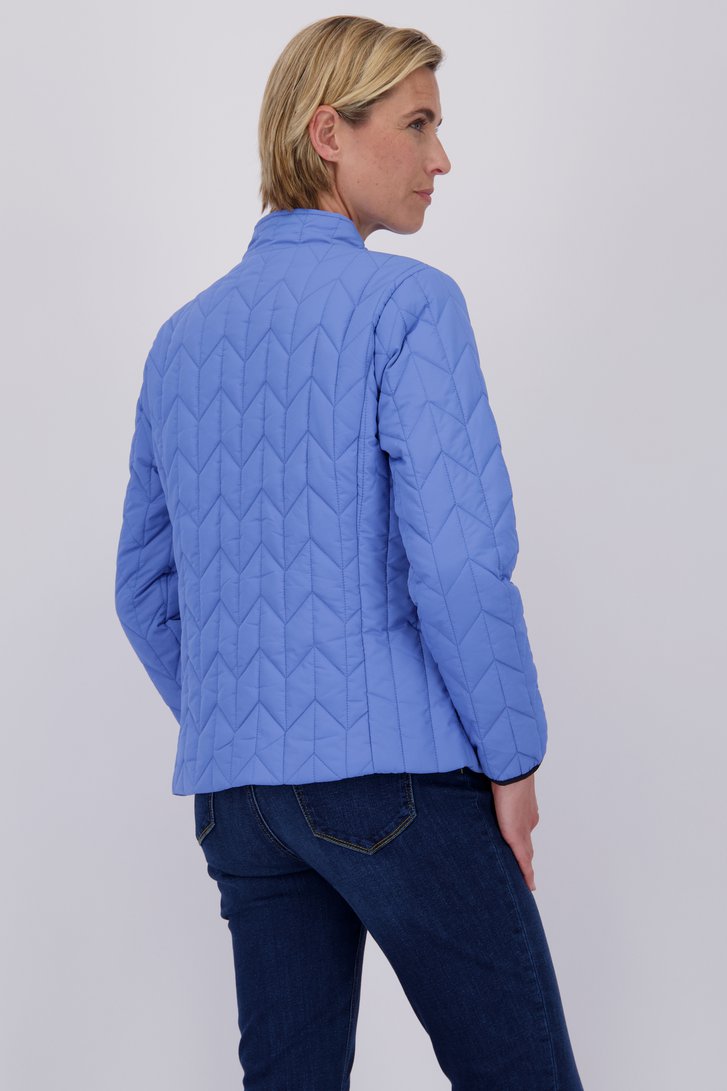 Veste matelassée légère bleue de Claude Arielle pour Femmes