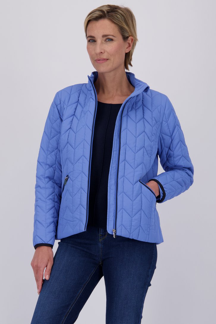 Veste matelassée légère bleue de Claude Arielle pour Femmes