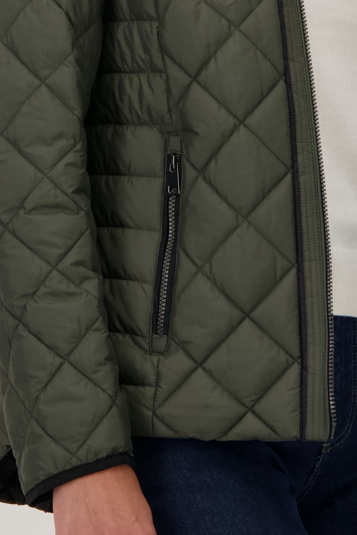 Veste matelassée légère kaki de Barbara Lebek pour Femmes