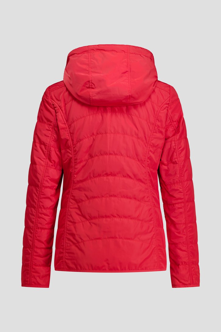 Photo produit 2 de Veste matelassée rouge avec capuche amovible de Barbara Lebek pour Femmes