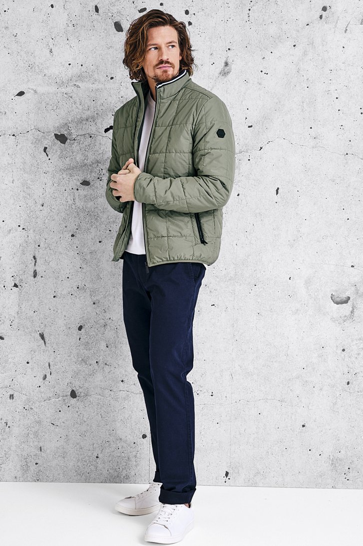 Veste matelassée vert olive de Dansaert Blue pour Hommes