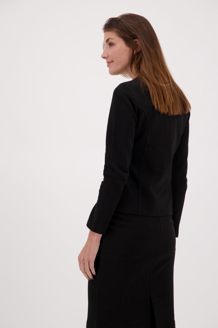 Veste noir en tissu côtelé de Claude Arielle pour Femmes