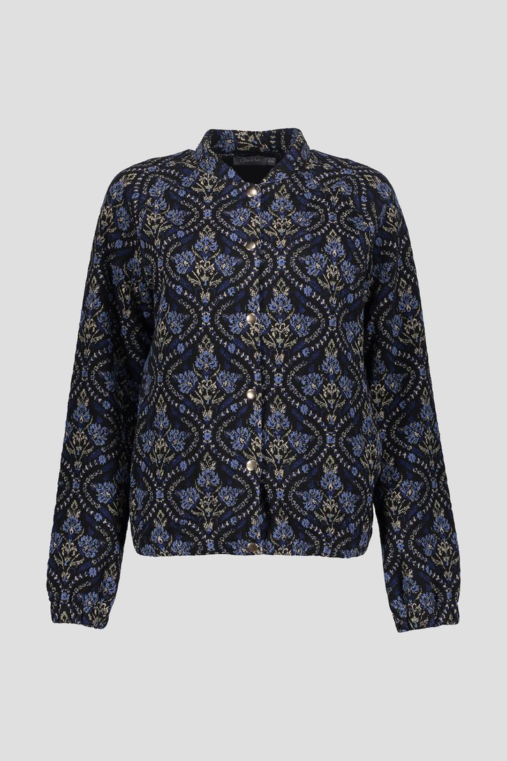 Photo produit 1 de Veste noire à motif bleu de Geisha pour Femmes
