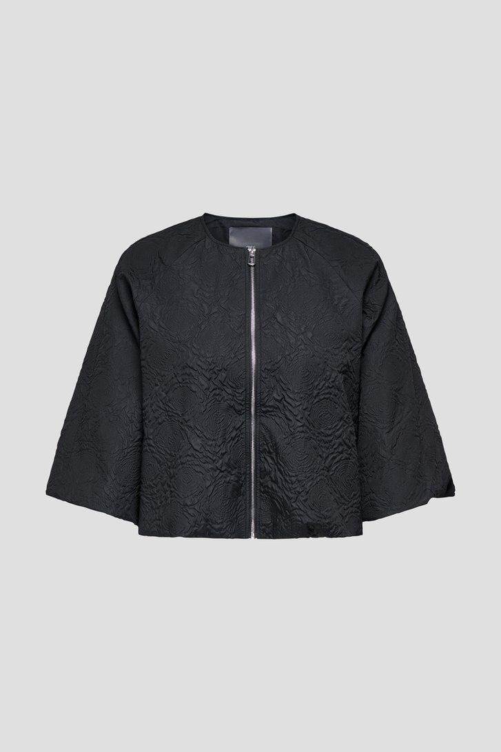 Photo produit 1 de Veste noire à motif floral de ONLY Carmakoma pour Femmes