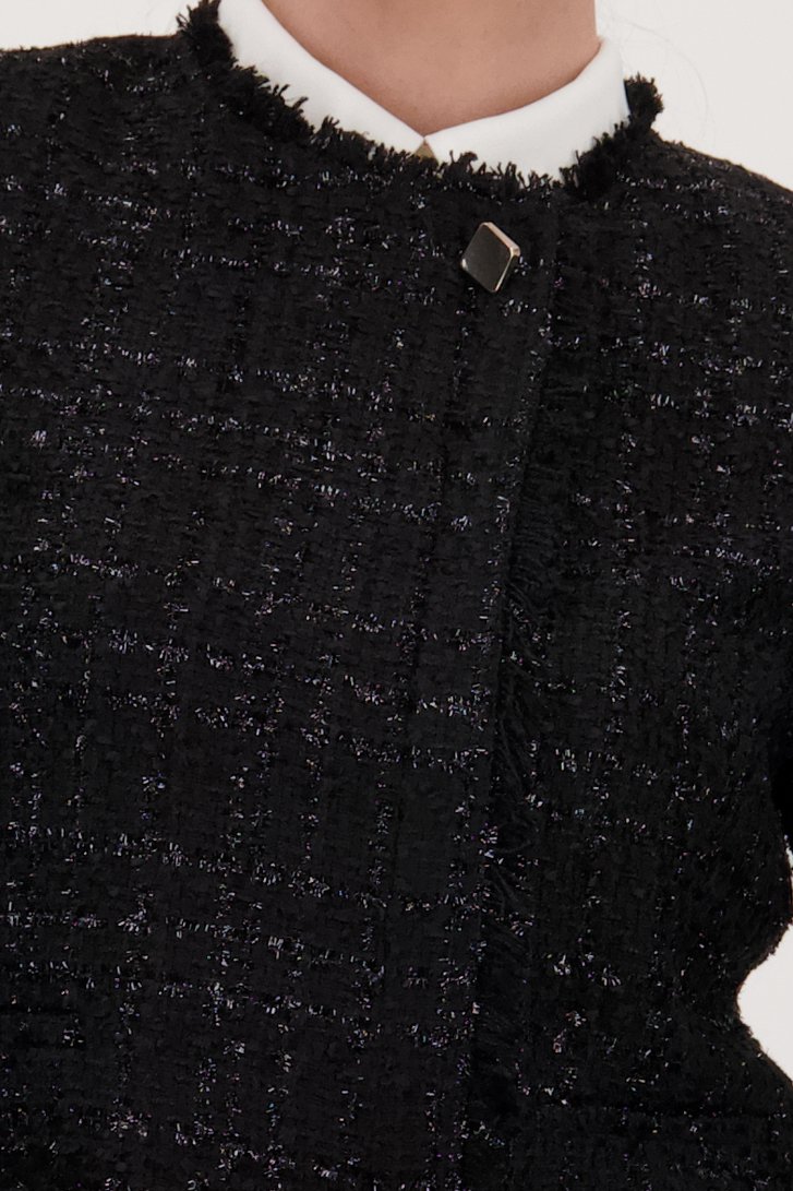 Veste noire en bouclé brillant de D'Auvry pour Femmes