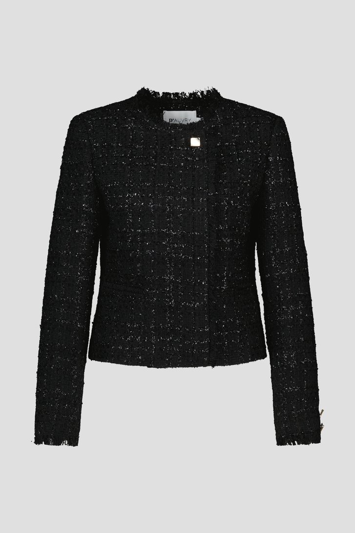 Veste noire en bouclé brillant de D'Auvry pour Femmes