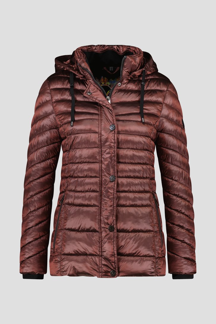 Veste polaire matelassée bordeaux de Barbara Lebek pour Femmes