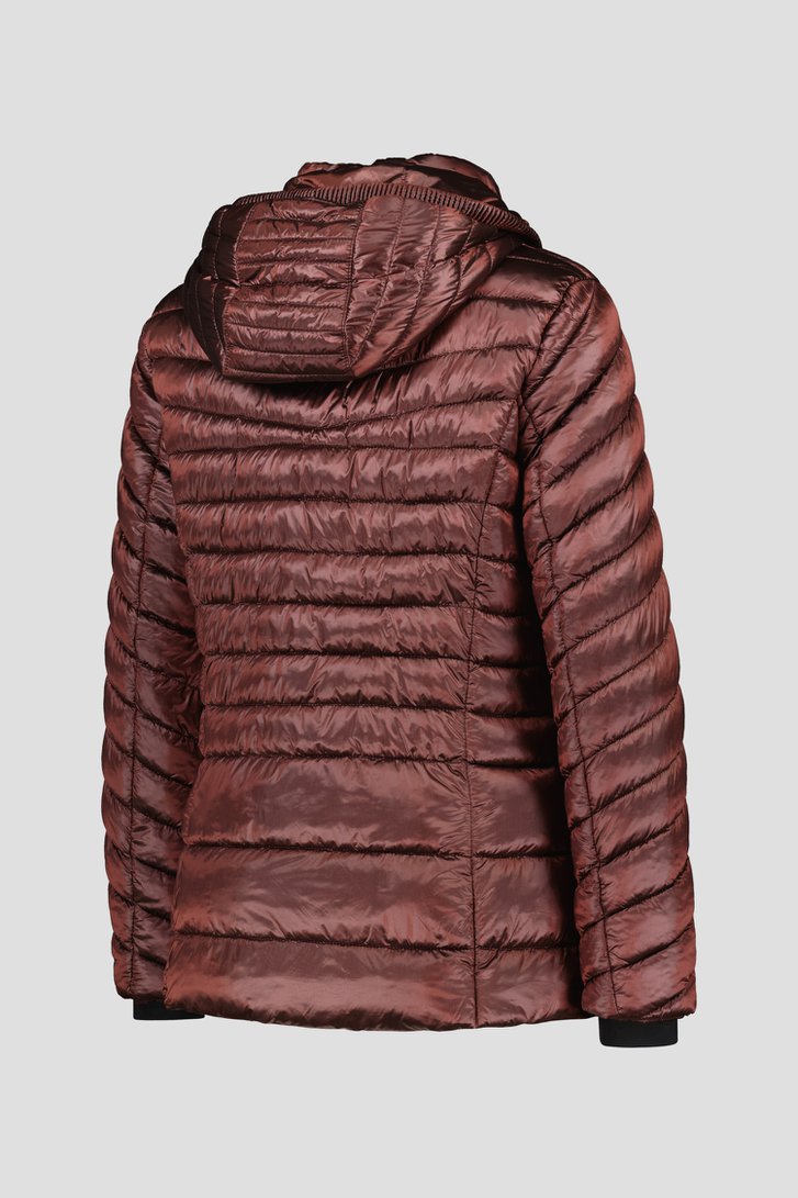 Veste polaire matelassée bordeaux de Barbara Lebek pour Femmes