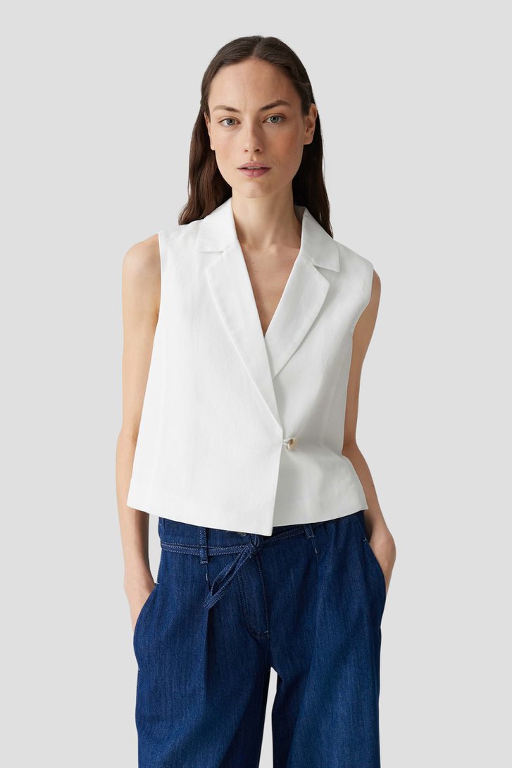 Veste sans manches blanche de Opus pour Femmes