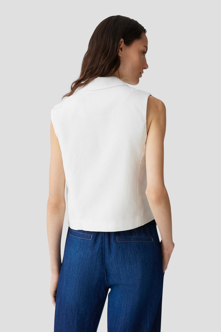 Veste sans manches blanche de Opus pour Femmes