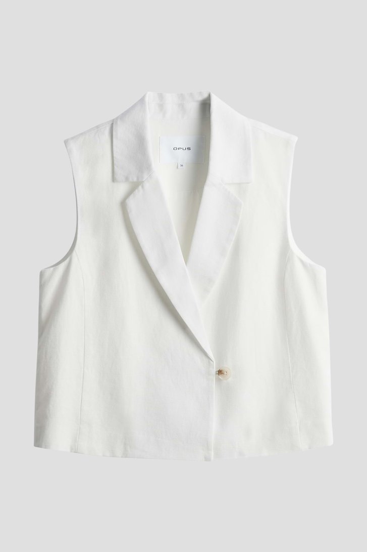Veste sans manches blanche de Opus pour Femmes