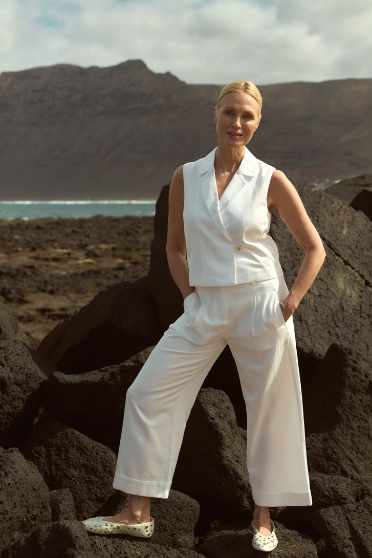 Veste sans manches blanche de Opus pour Femmes