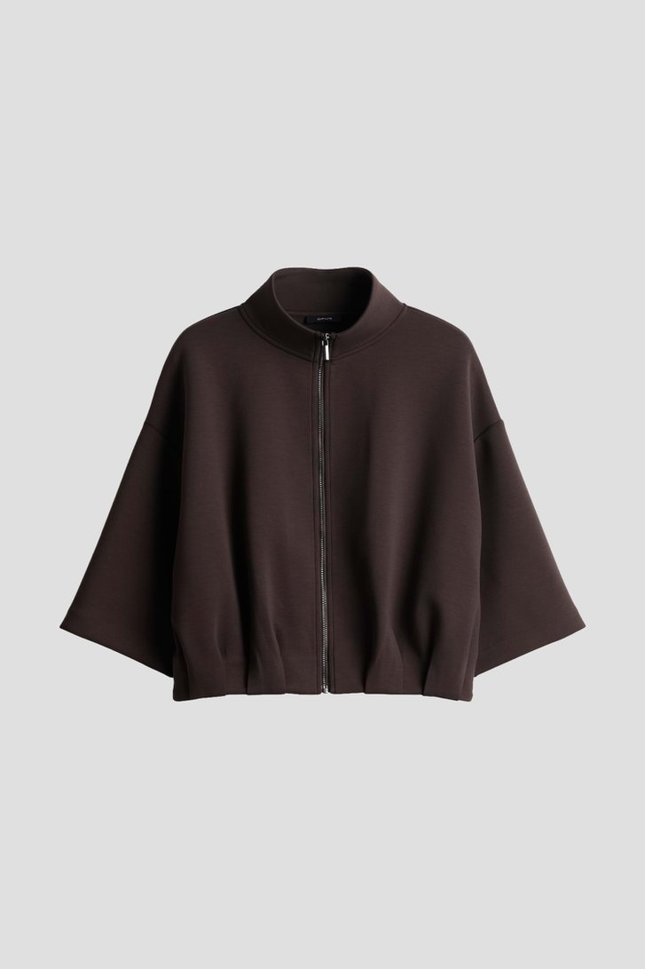Photo produit 1 de Veste sweat marron à manches 3/4 de Opus pour Femmes