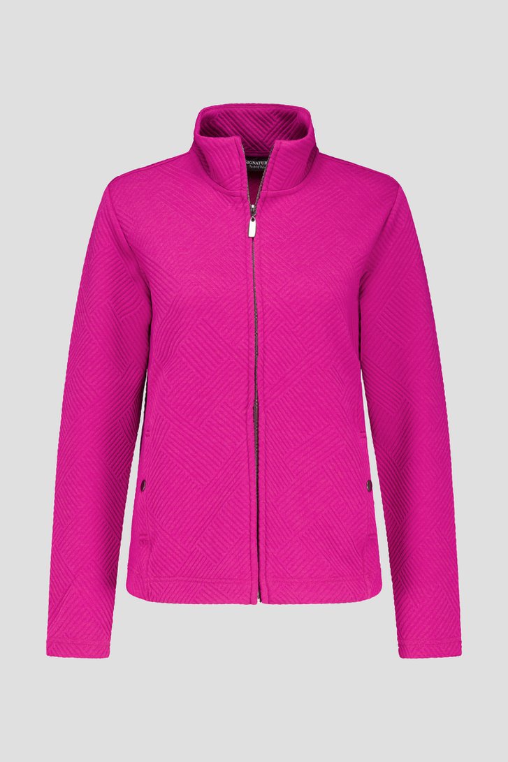 Veste texturée rose de Signature pour Femmes