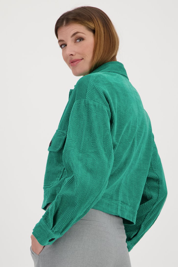 Veste verte en velours côtelé de Opus pour Femmes