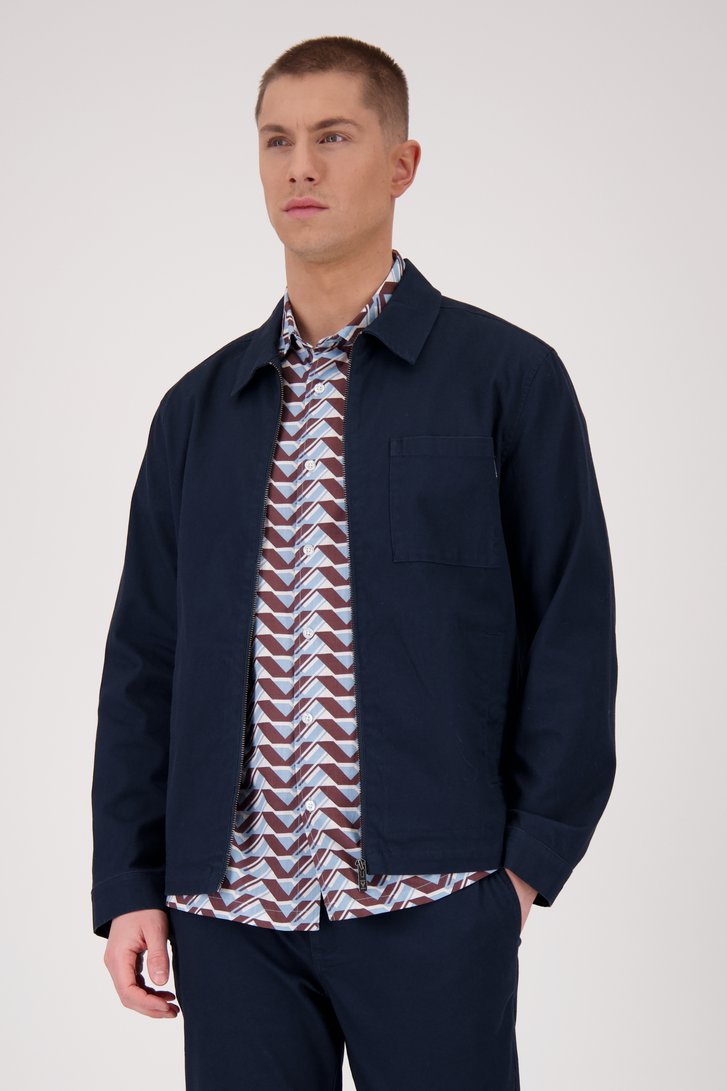 Veste zippée bleu foncé de Casual Five pour Hommes