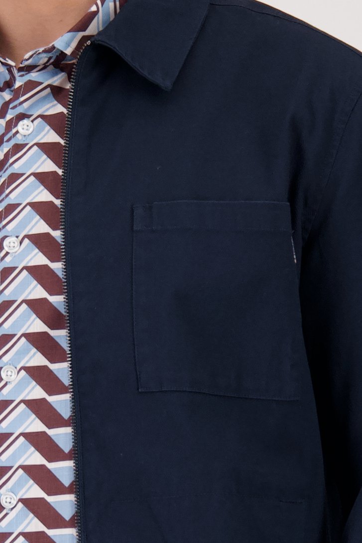 Veste zippée bleu foncé de Casual Five pour Hommes