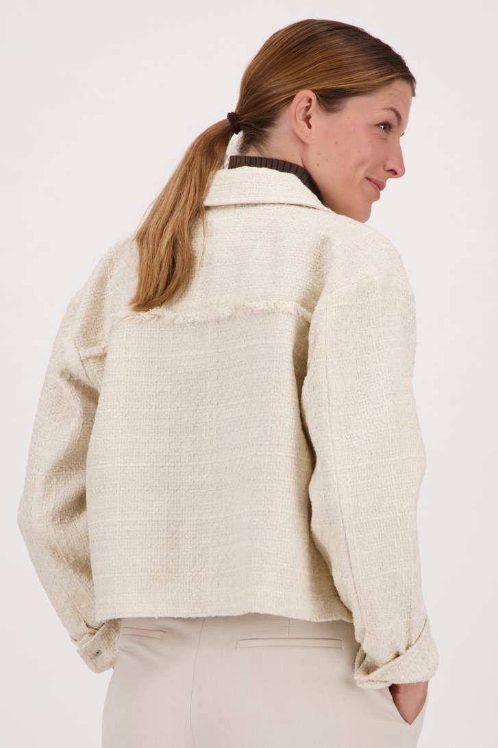 Vestje in beige bouclé van Opus voor Dames