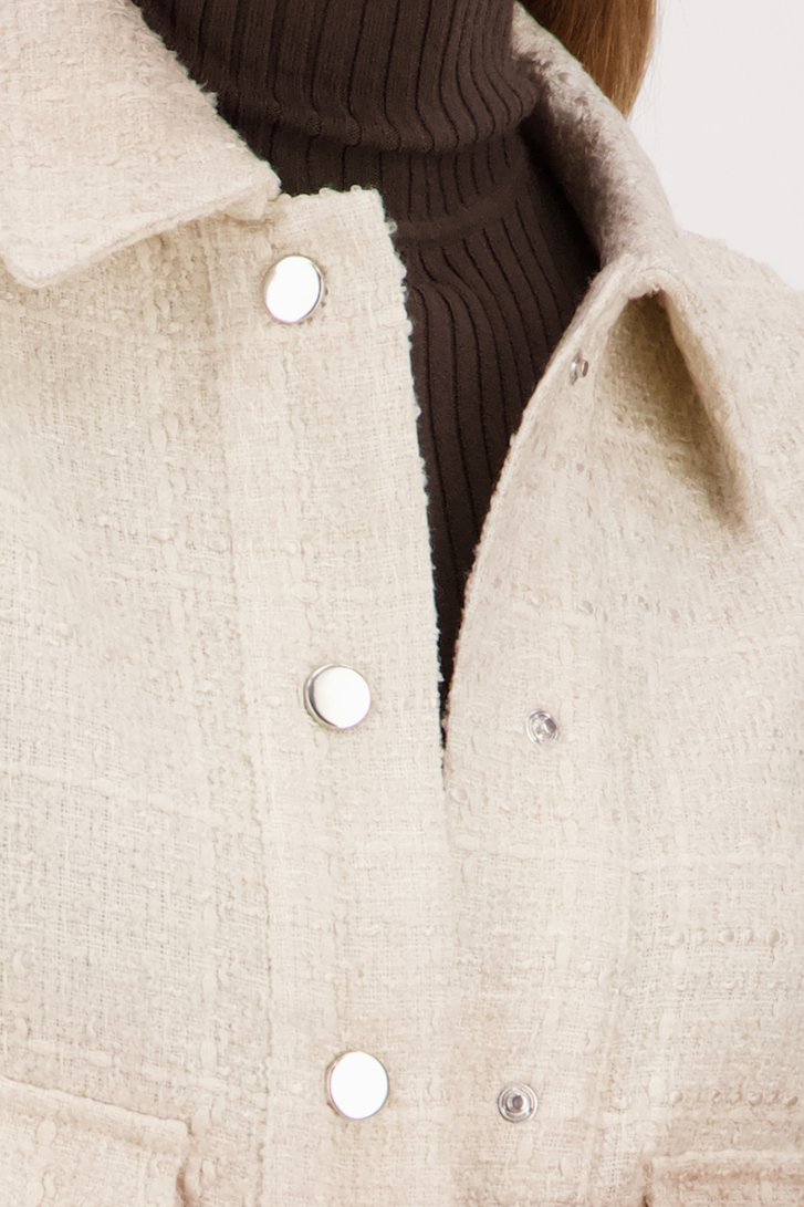 Vestje in beige bouclé van Opus voor Dames