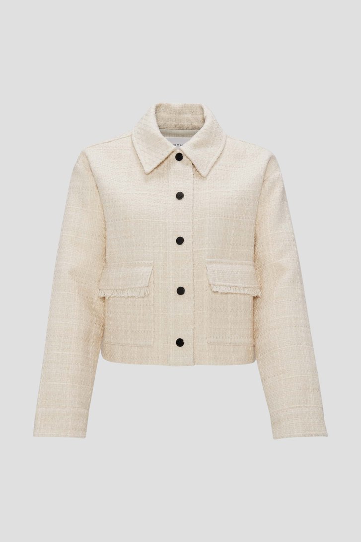 Vestje in beige bouclé van Opus voor Dames