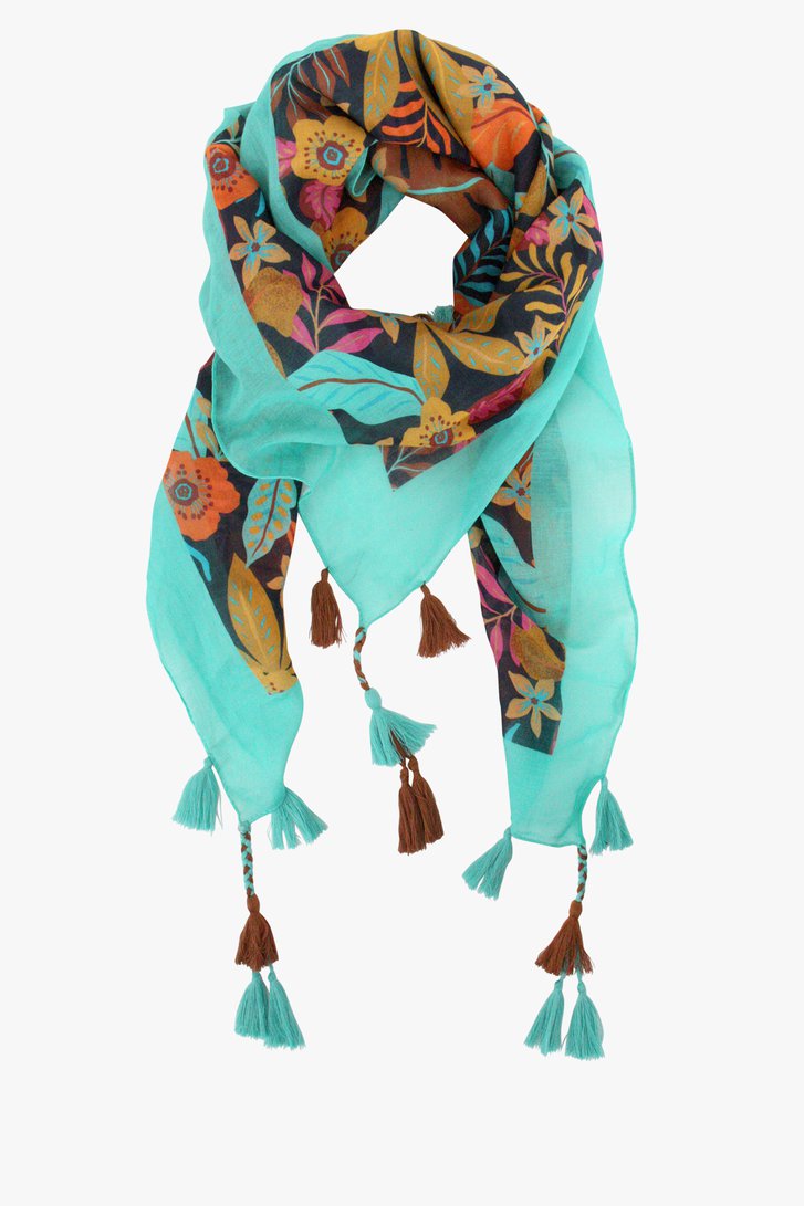 Vierkant sjaaltje met kleurrijke bloemenprint van Liberty Island voor Dames