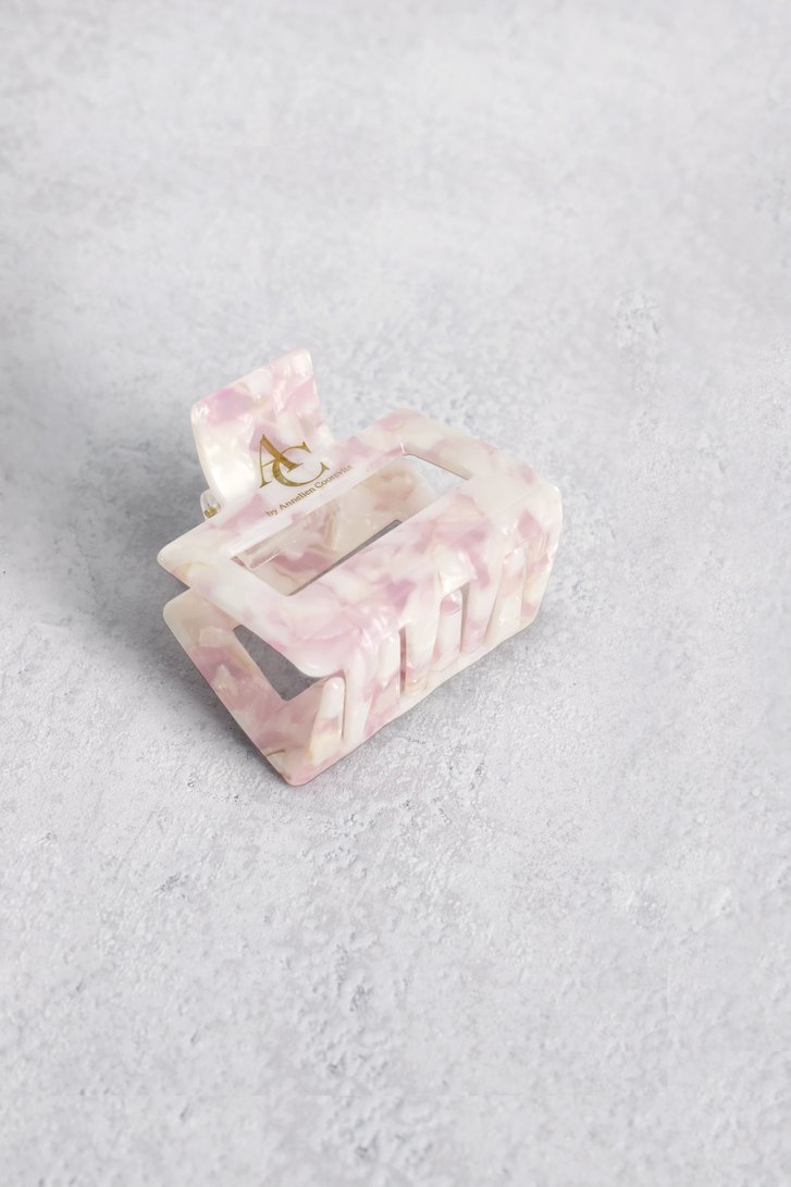 Productfoto 1 van Vierkante haarspeld in roze marmerlook door AC by Annelien Coorevits voor Dames
