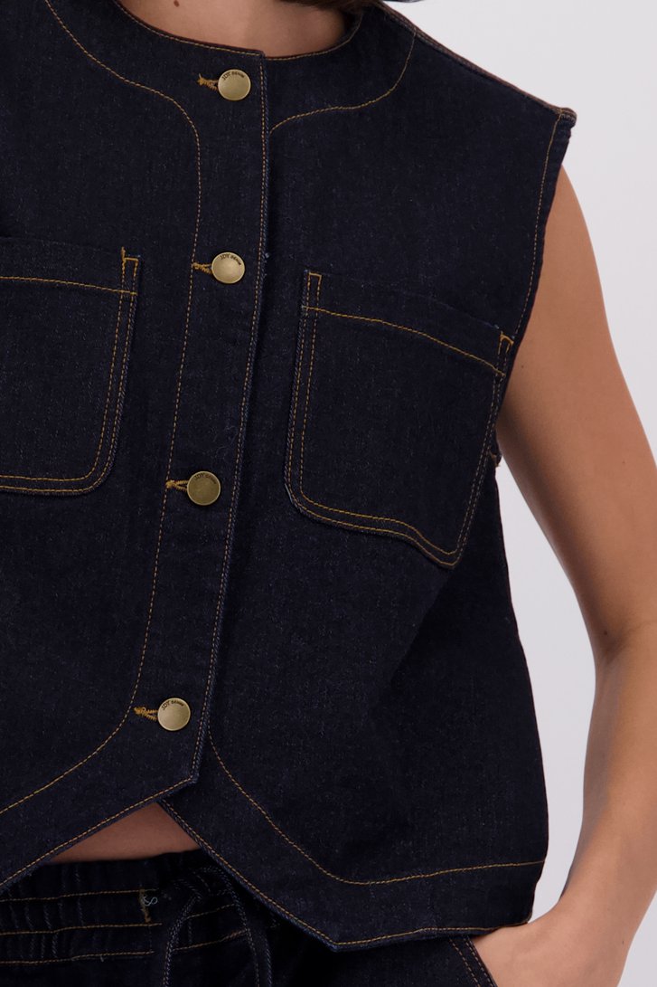 Détail de Waistcoat en denim bleu foncé de JDY pour Femmes
