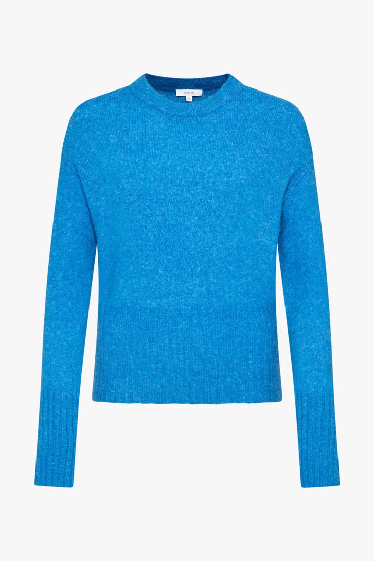 Warme blauw gemêleerde trui  van Opus voor Dames
