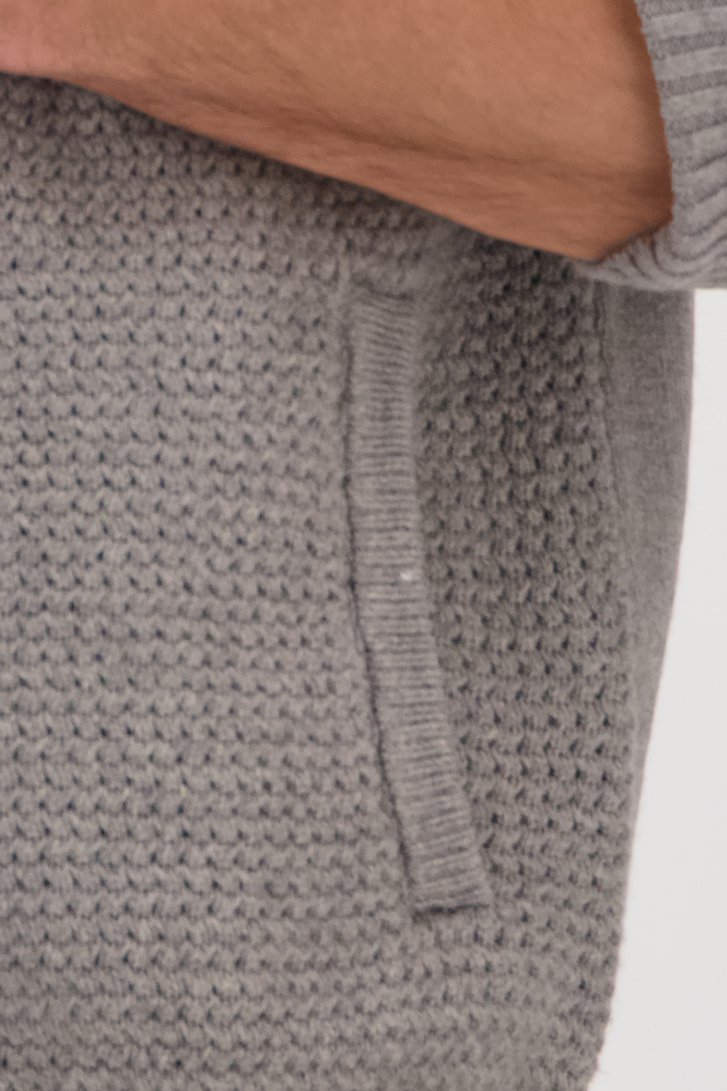 Warme grijze cardigan met rits van Dansaert Blue voor Heren