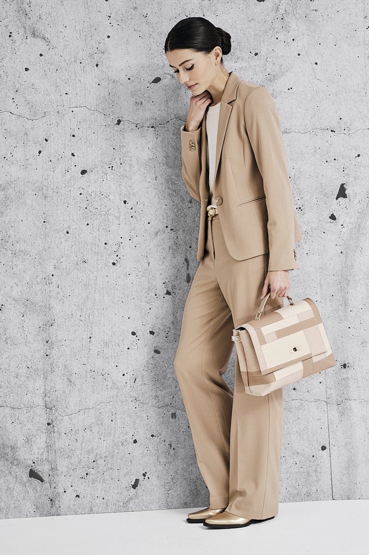 Wijde beige broek van Liberty Island voor Dames