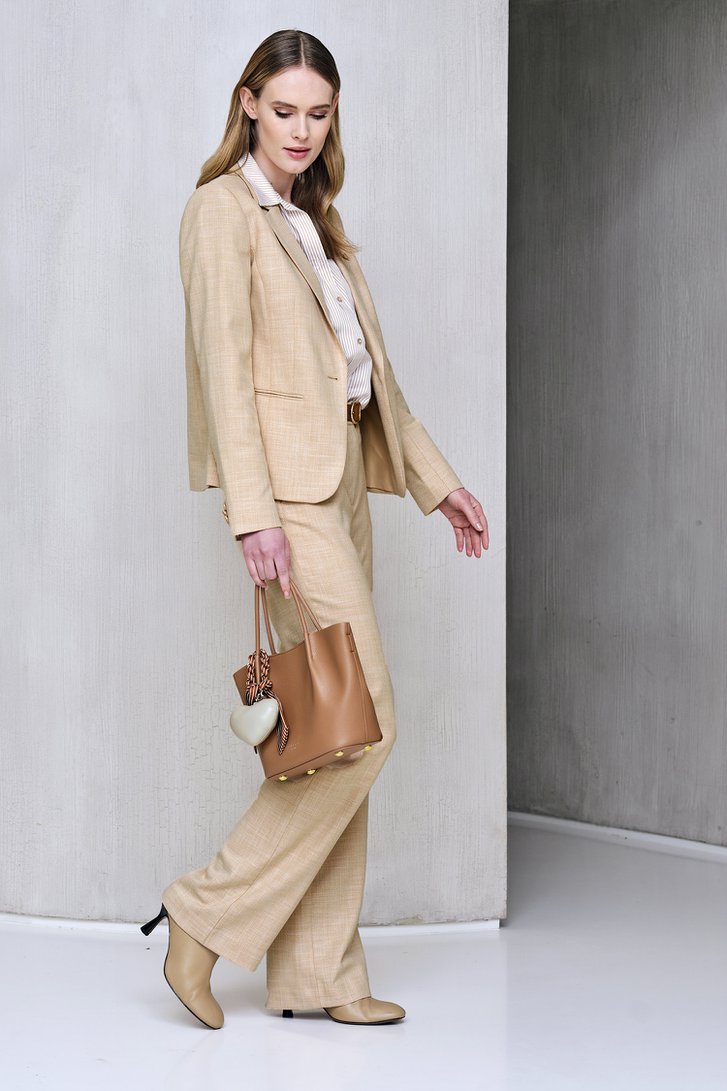 Wijde beige broek van Liberty Island voor Dames