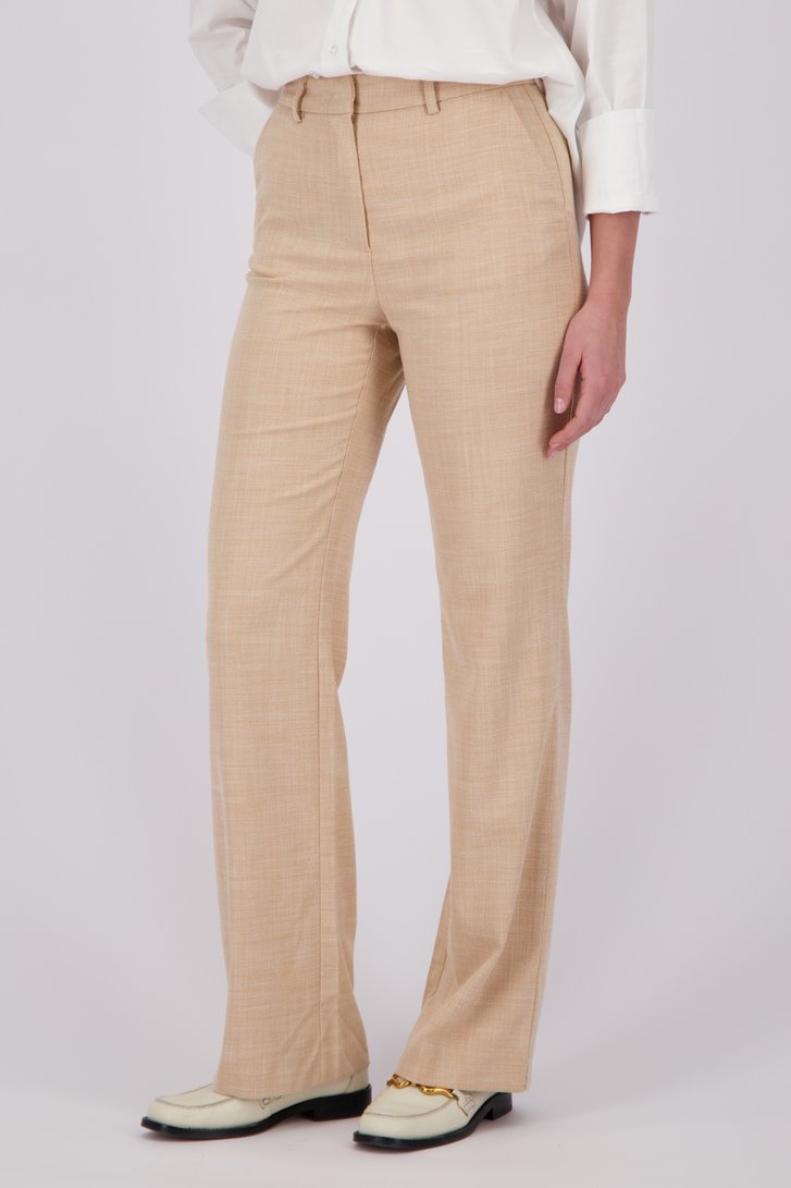 Wijde beige broek van Liberty Island voor Dames