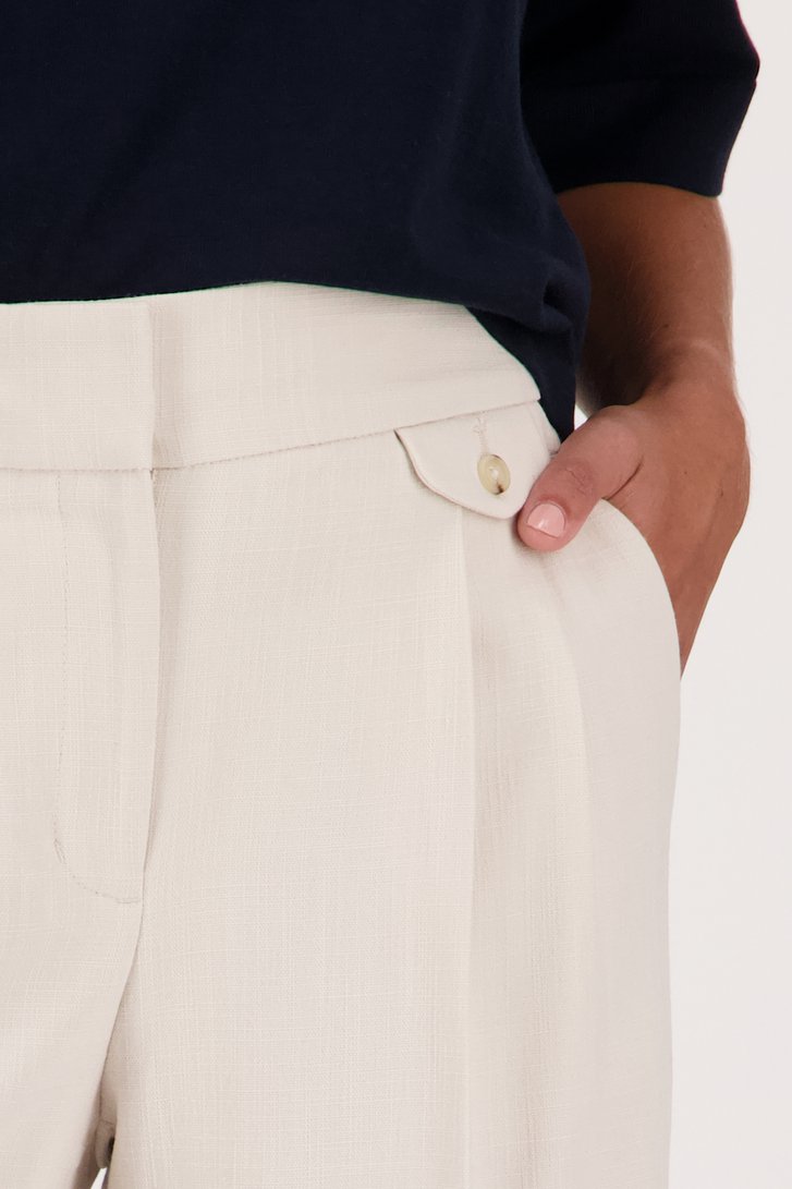 Wijde beige broek van Opus voor Dames