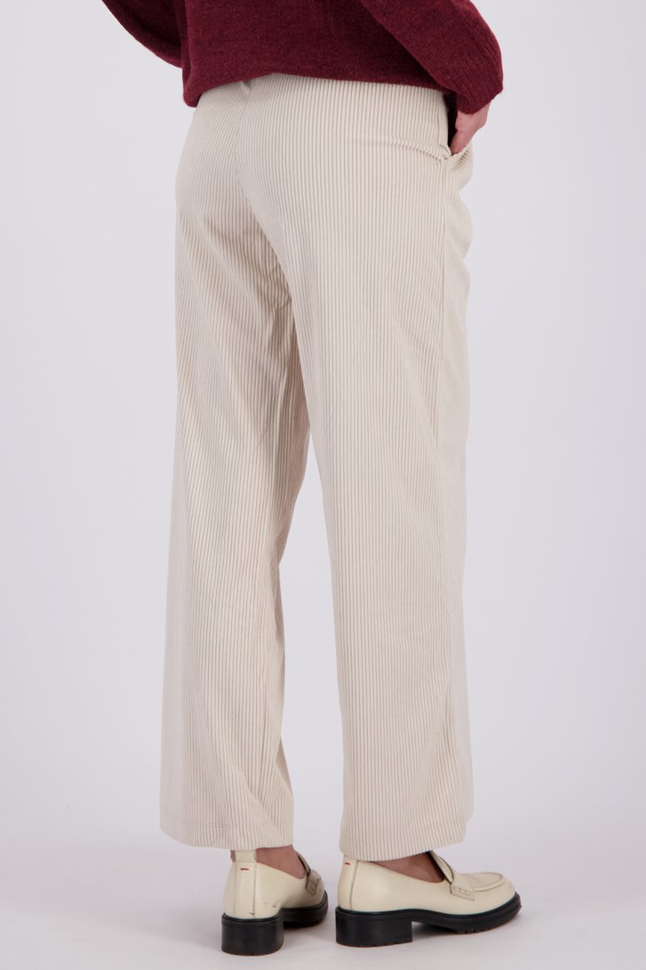 Achterkant van Wijde beige corduroy broek door JDY voor Dames