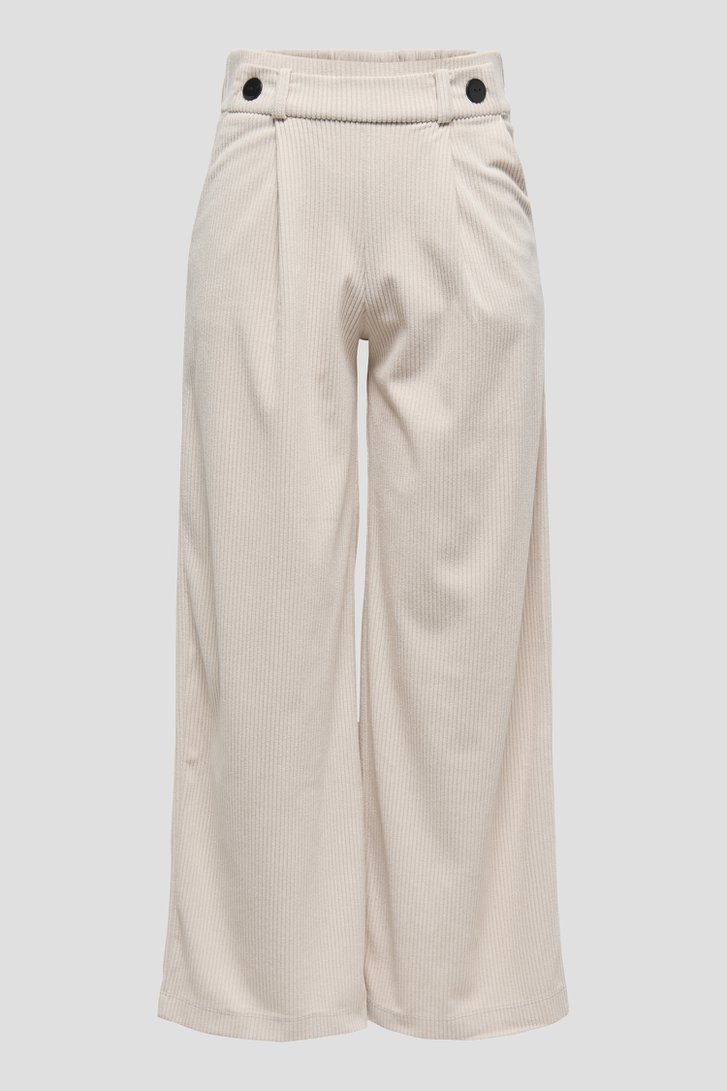 Productfoto 1 van Wijde beige corduroy broek door JDY voor Dames