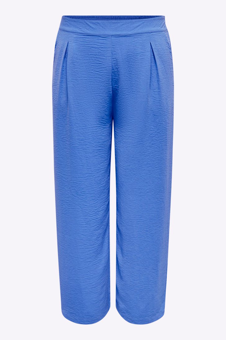 Wijde blauwe broek met elastische taille van Only Carmakoma voor Dames