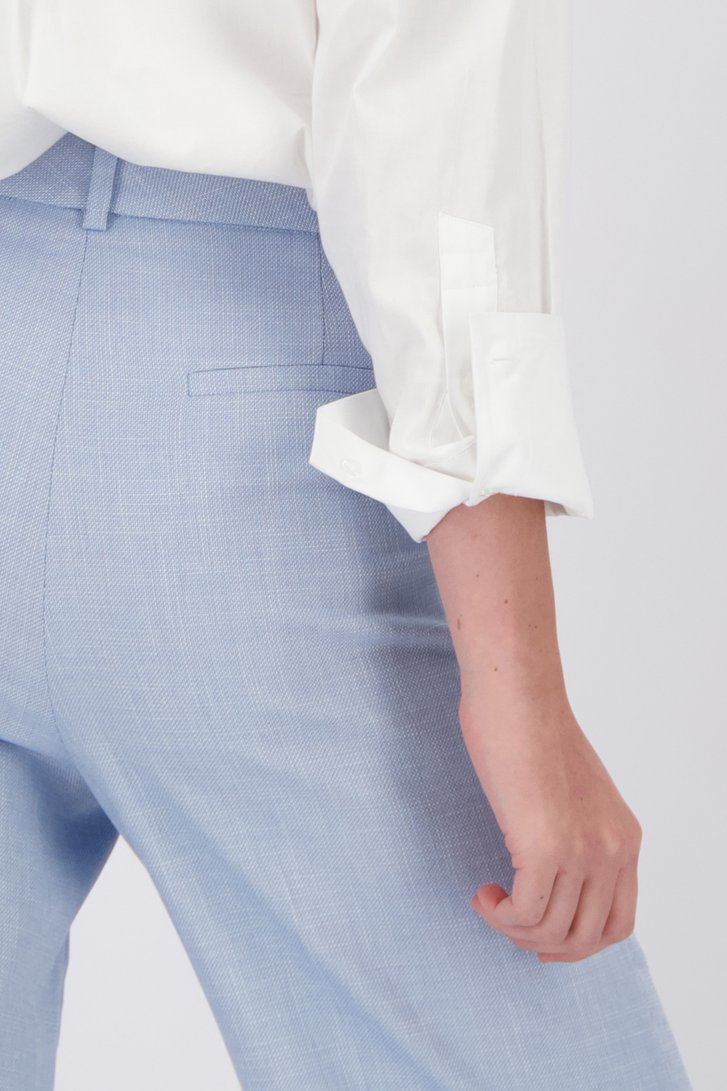 Wijde blauwe broek met gemêleerde look van More & More voor Dames