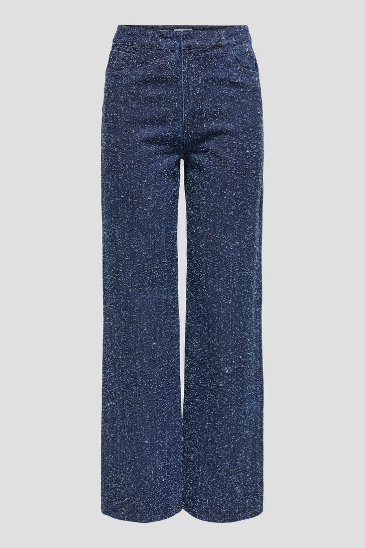 Productfoto 1 van Wijde blauwe jeans met bouclé look door JDY voor Dames