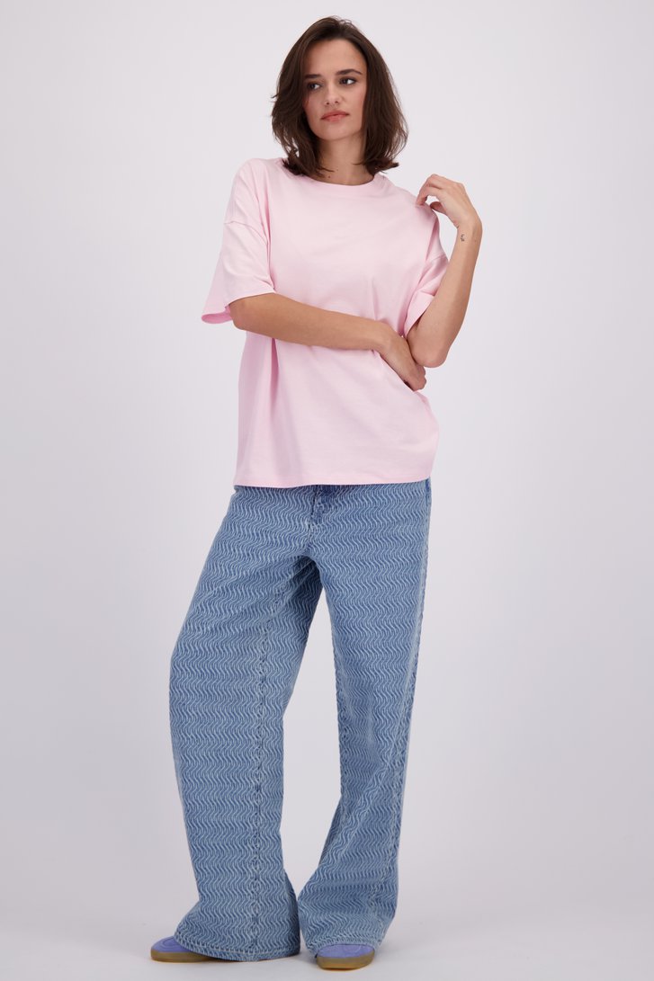 Voorkant van Wijde blauwe jeans met structuur door JDY voor Dames